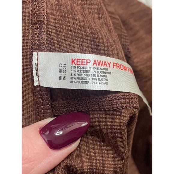 Free People Zen Again Flare Leggings Heather Espresso-sz Medium - Picture 15 of 16